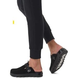 Sorel Black Suede Viibe Clog - Size 7